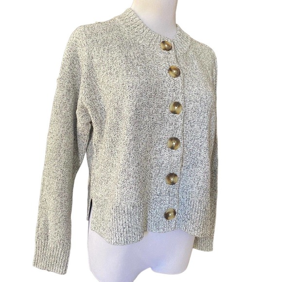 Madewell Womens Gray Button Cropped Broadway Cardigan Sweater Size XS New - Picture 4 of 9
